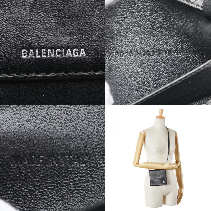 財布 ブラックレザー Bロゴ バレンシアガ ✨美品✨バレンシアガ 三つ折り財布 コンパクト Bロゴ クロコ型