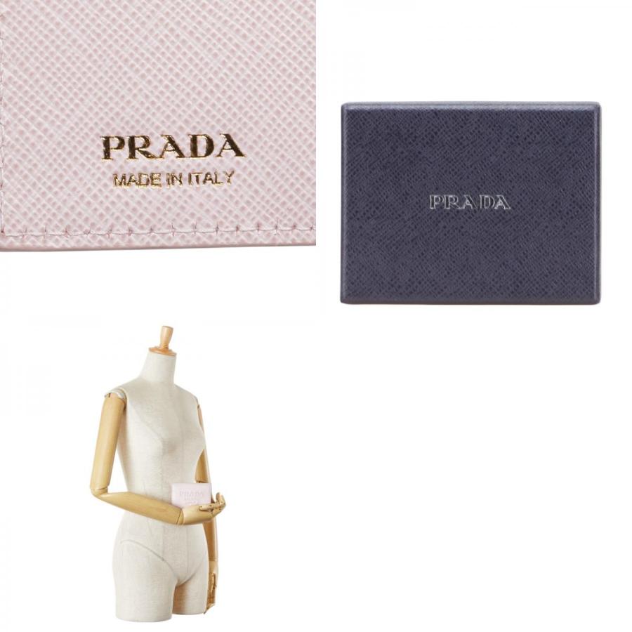 良品 PRADA プラダ ロゴ サフィアーノ レザー 二つ折り コンパクト ウォレット 財布 ピンク a3929 PRADA - 良品 PRADA プラダ ロゴ サフィアーノ レザー 二つ折り