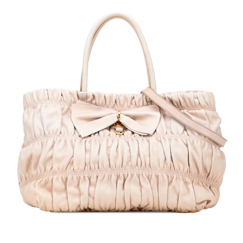 お値下げ‼️新品♥️PRADA リボン バッグ♥️ショルダー ピンク PRADA（プラダ） リボン ショルダーバッグ ナイロン 1BA084 ピンク