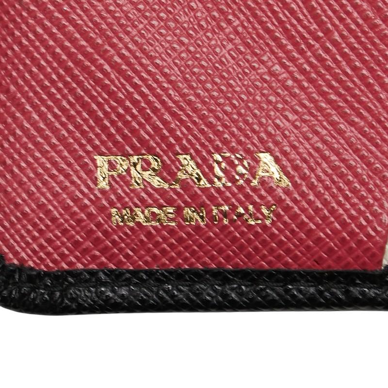 PRADA（プラダ） サフィアーノ 二つ折り財布 1ML018 ブラック レザー