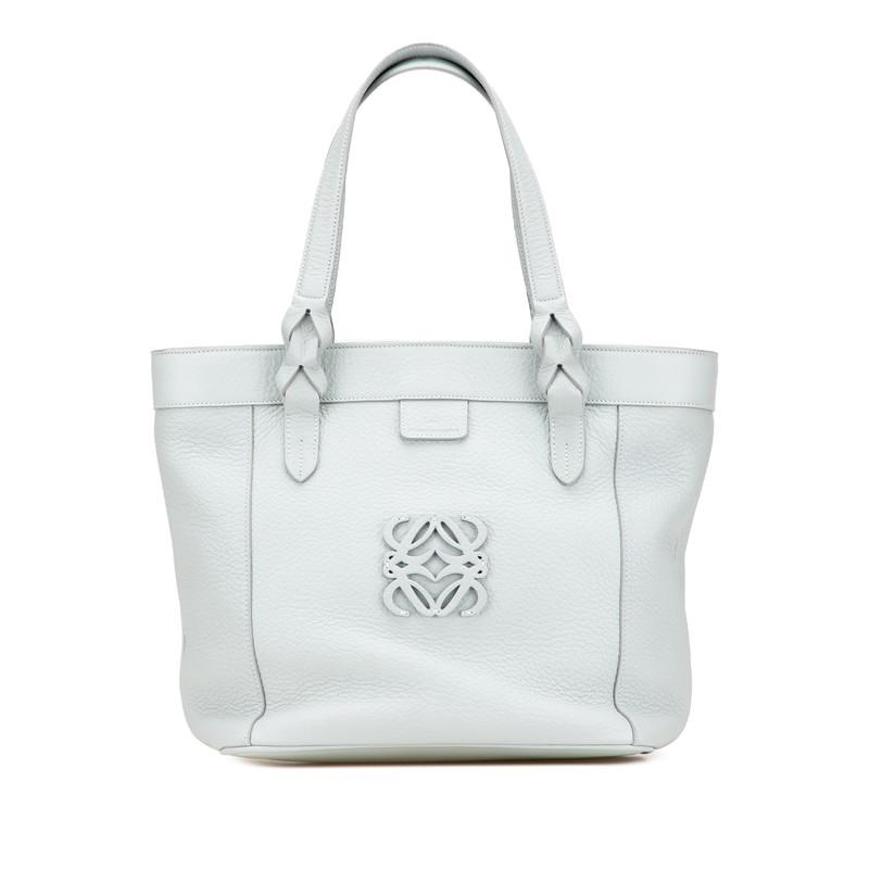 ロエベ アナグラム フスタ ハンドバッグ トートバッグ ベビーブルー レザー レディース LOEWE 【中古】 LOEWE（ロエベ） アナグラム フスタ ハンドバッグ トートバッグ ベビー