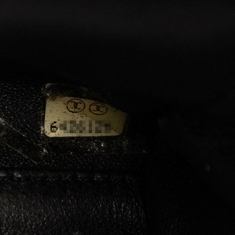 シャネル マトラッセ ミニボストンバッグ ハンドバッグ A15685 ブラック キャビアスキン パテントレザー レディース CHANEL 【中古】_5
