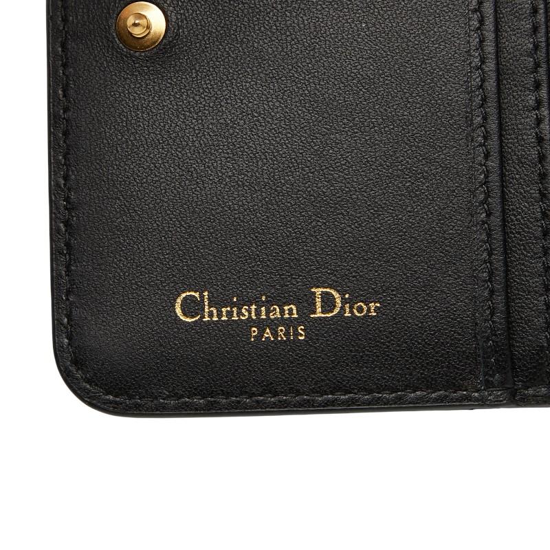 Christian Dior スカーレットウォレット 2つ折り財布 ブラック ディオール カロ スカーレット ウォレット 二つ折り財布 ブラック