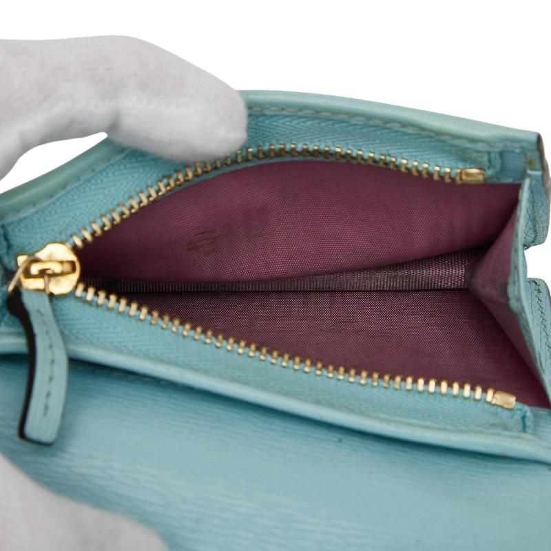 GUCCI（グッチ） ばなにゃ 二つ折り財布 701009 ブルー レザー