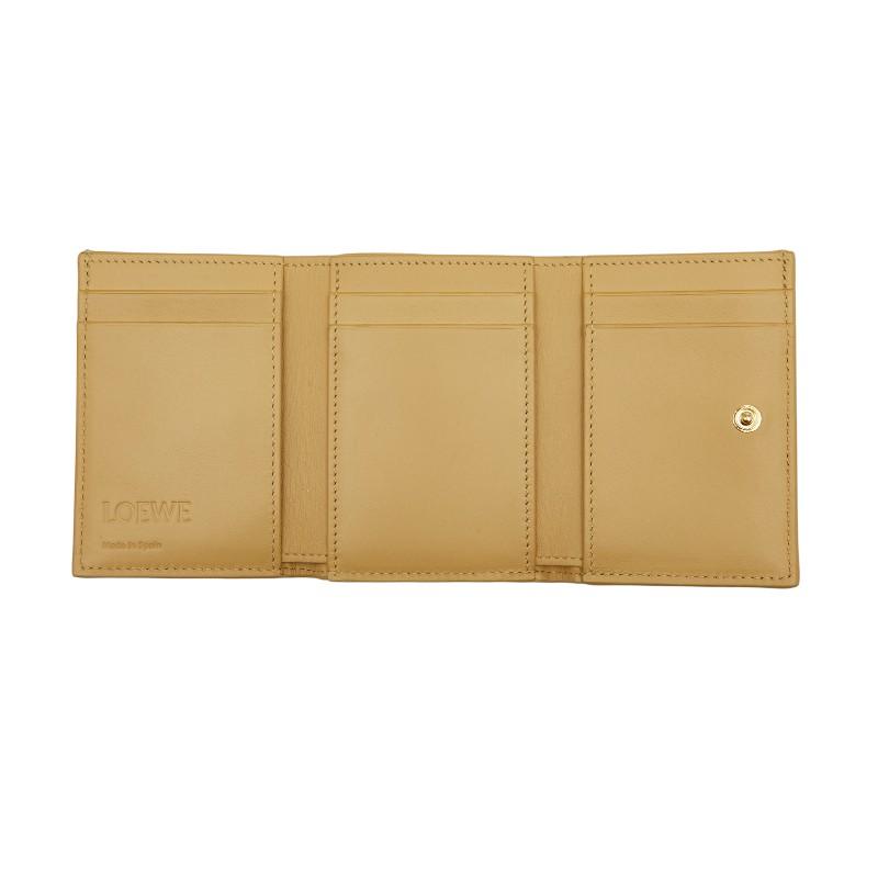 LOEWE（ロエベ） アナグラム トライフォールド 三つ折り財布 イエロー