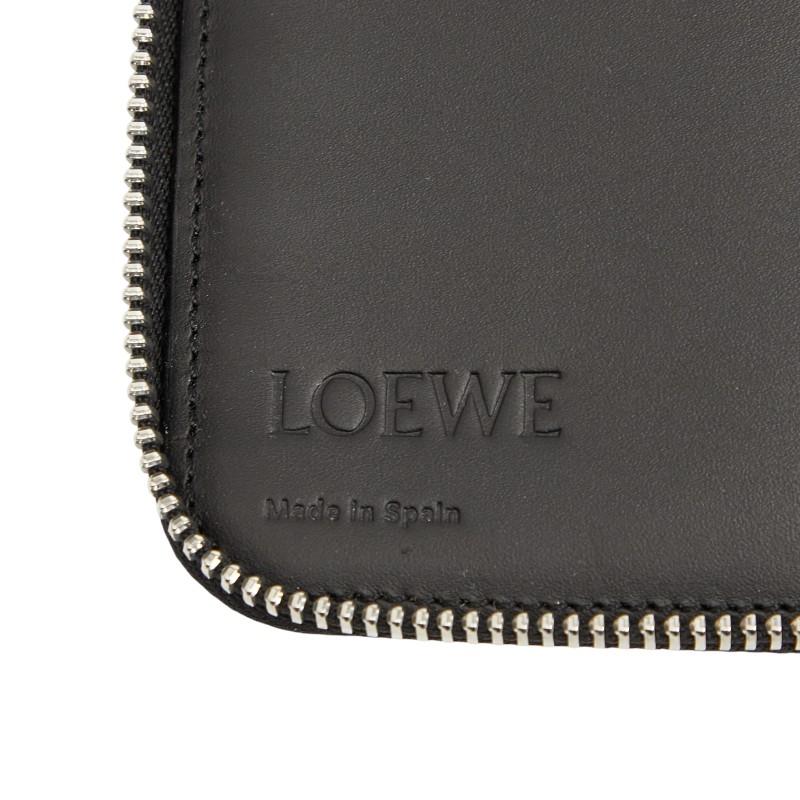 LOEWE（ロエベ） アナグラム 長財布 ラウンドファスナー ブラック
