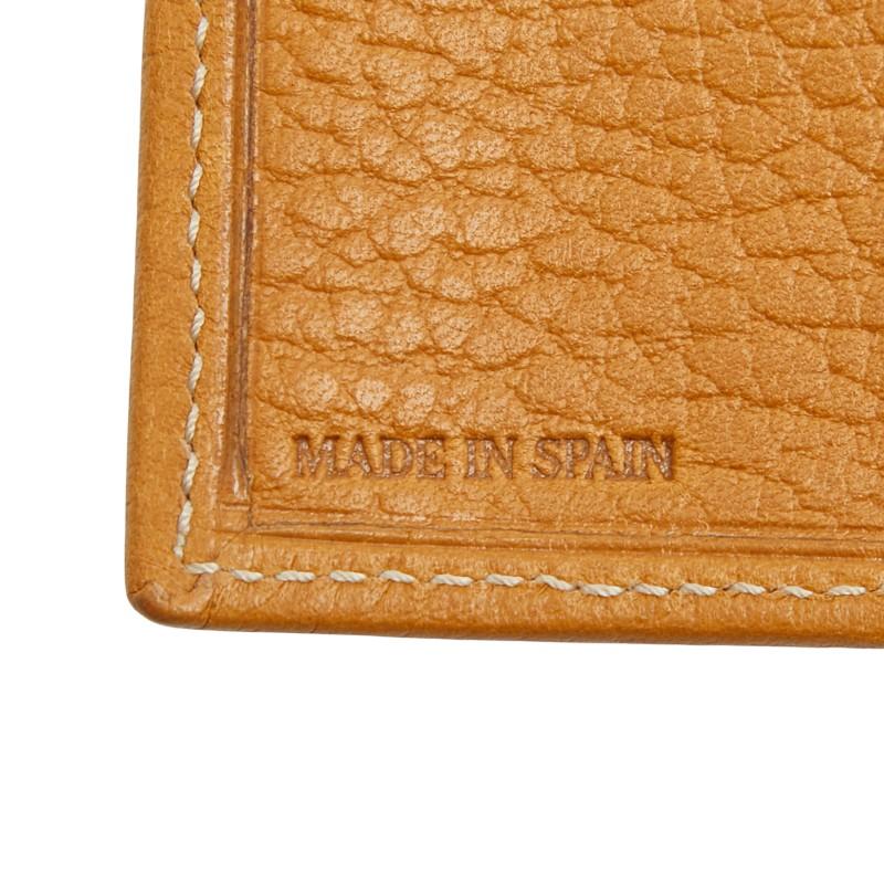 LOEWE（ロエベ） アナグラム 二つ折り財布 ブラウン レザー レディース