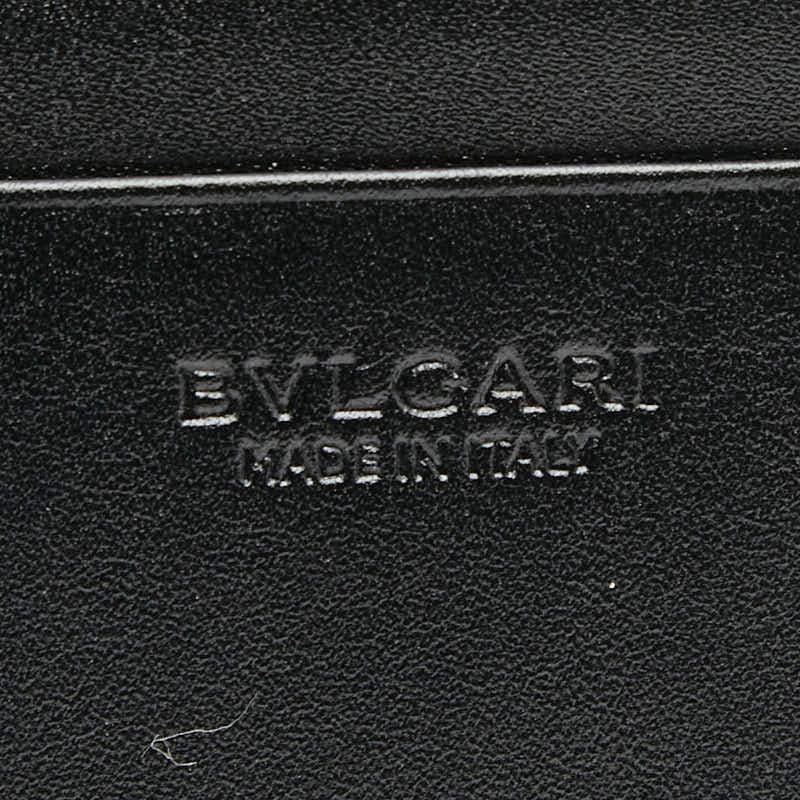 BVLGARI（ブルガリ） オクト 長財布 オレンジ ブラック レザー メンズ