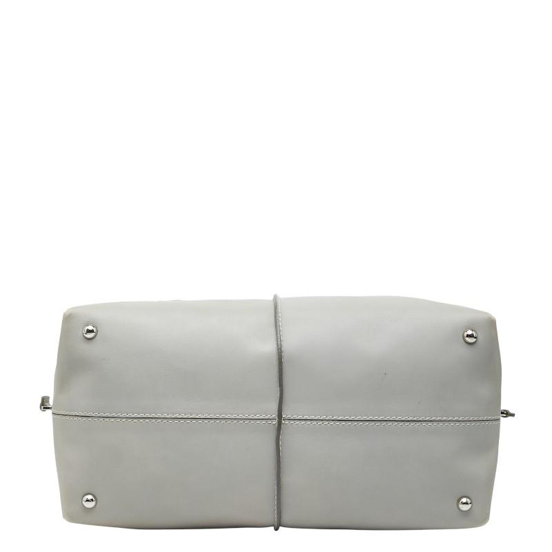 トッズ Dスタイリング ハンドバッグ ショルダーバッグ 2WAY グレー