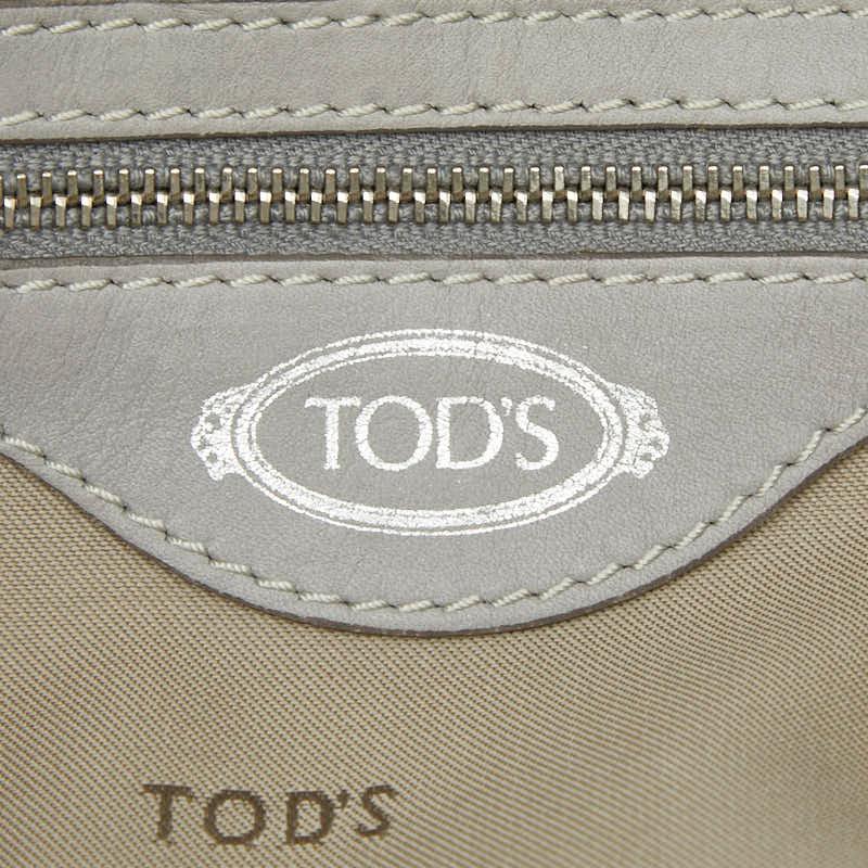 トッズ Dスタイリング ハンドバッグ ショルダーバッグ 2WAY グレー