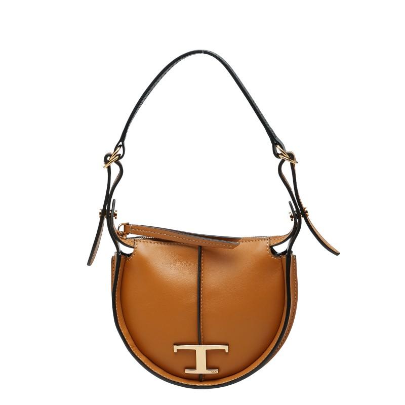 トッズ Tタイムレス ホーボー ワンショルダーバッグ ブラウン レザー