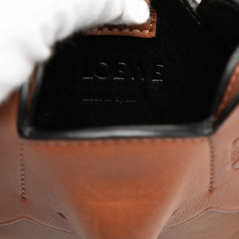 ロエベ ショルダーバッグ エレファントポケット アナグラム レザー 茶 ポーチ LOEWE（ロエベ） アナグラム エレファントポケット 斜め掛け ミニ