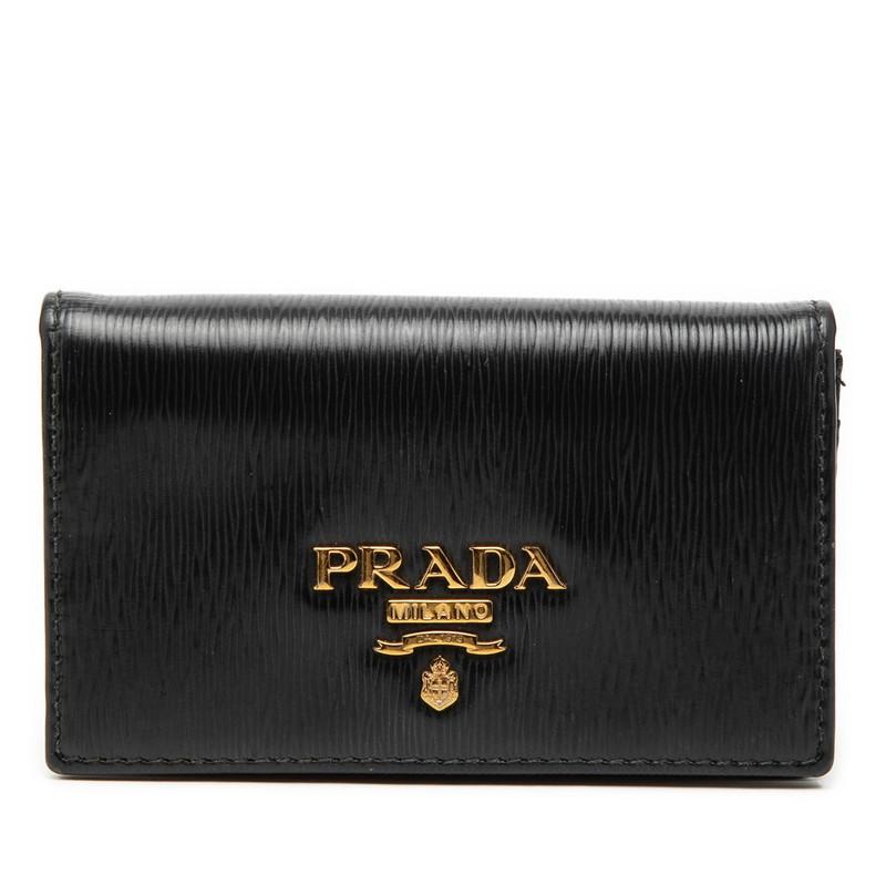 PRADA ブラック ケース・小銭入れ PRADA（プラダ） ロゴ コインケース 小銭入れ ネロ ブラック ヴィッ