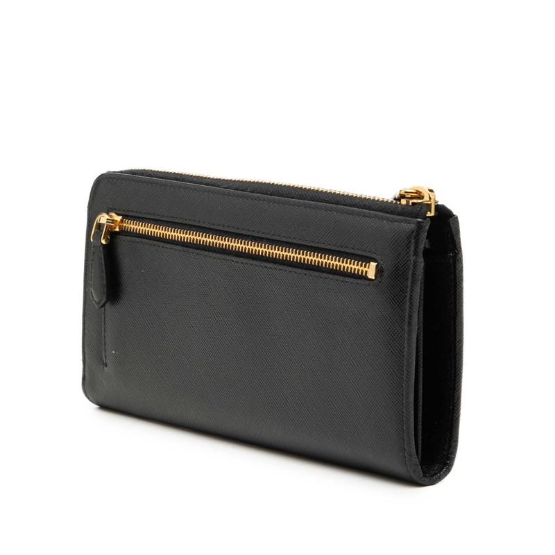 PRADA（プラダ） ロゴ リボン L字ファスナー 長財布 ロングウォレット