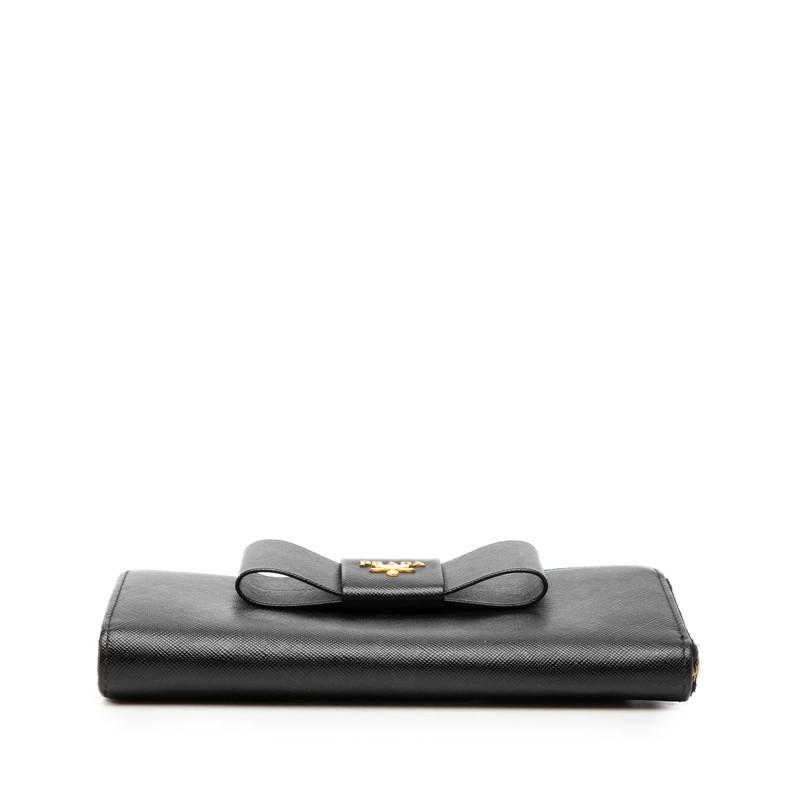 PRADA（プラダ） ロゴ リボン L字ファスナー 長財布 ロングウォレット