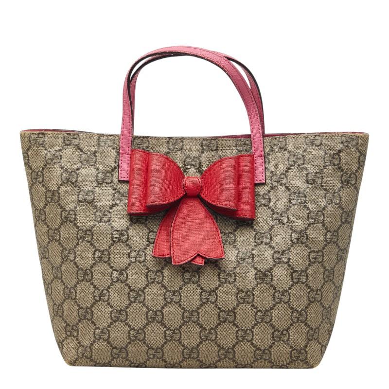 GUCCI（グッチ） GGスプリーム チルドレンズ リボン ハンドバッグ 