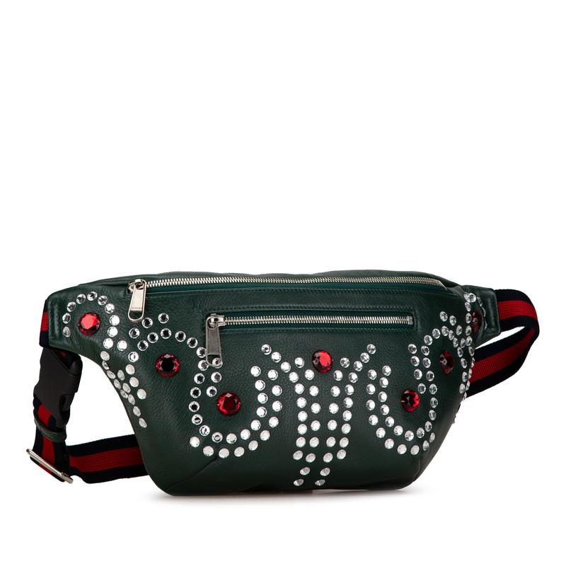 GUCCI グッチ ビジューストーン ボディバッグ ウエストバッグ 484683 
