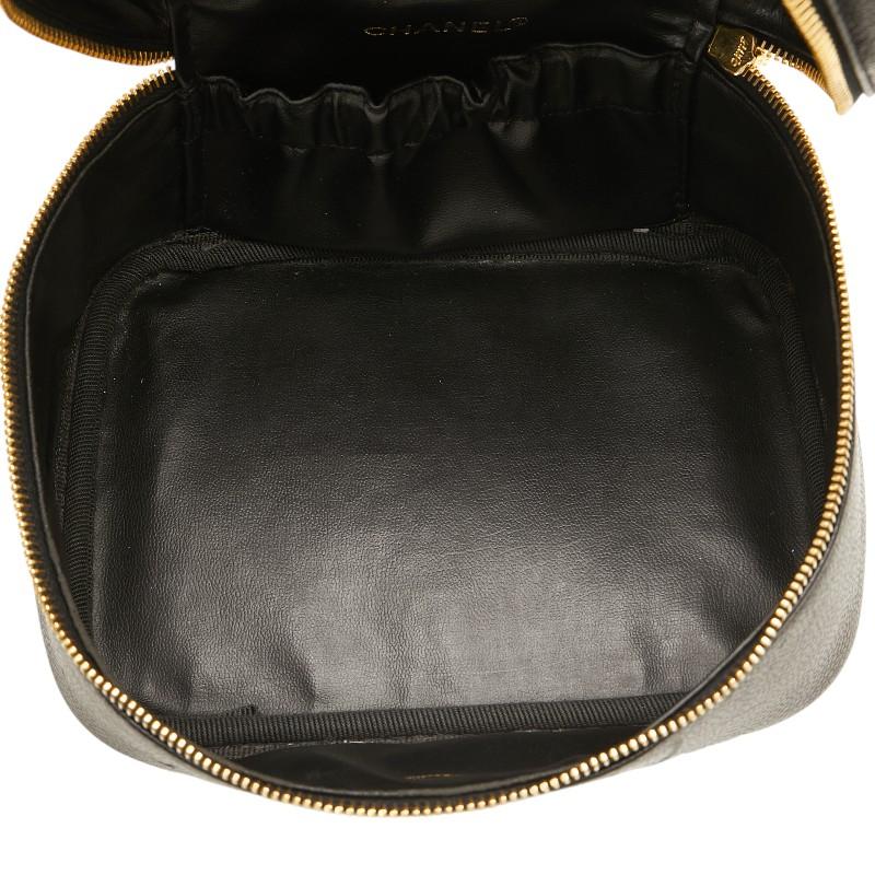 シャネル ココマーク ハンドバッグ バニティバッグ ブラック キャビアスキン レディース CHANEL 【中古】 CHANEL（シャネル） ココマーク バニティバッグ ハンドバッグ ブラック