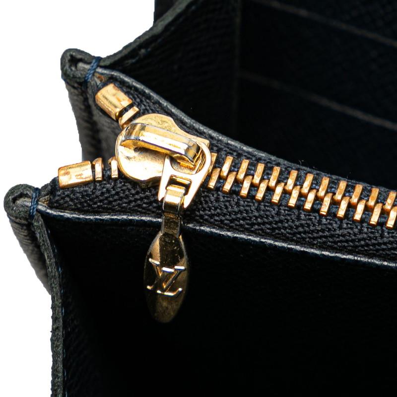 【希少モデル】ルイヴィトン 長財布 ユタ ポルトフォイユサラ キュイール 紺 LOUIS VUITTON（ルイ・ヴィトン） ルイ ヴィトン ユタ ポルトフォイユ