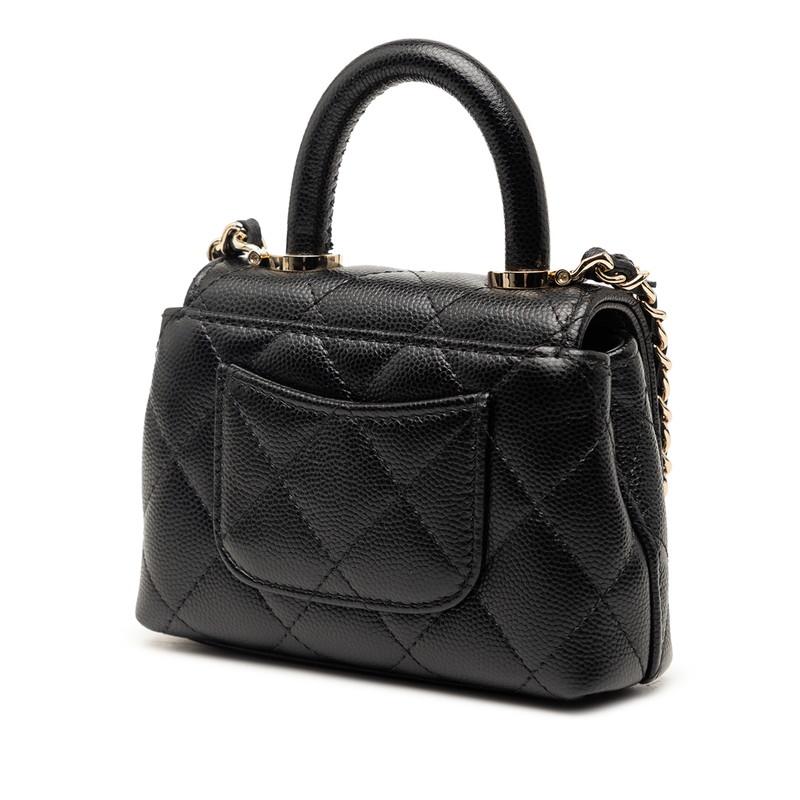 CHANEL（シャネル） マトラッセ ココハンドル マイクロ ハンドバッグ