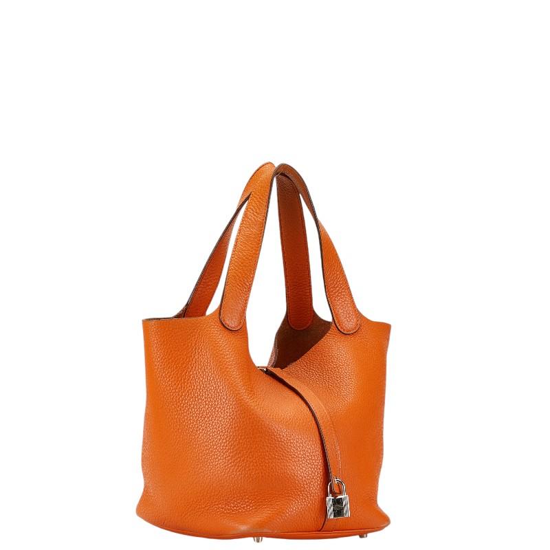 HERMES（エルメス） ピコタンロック MM ハンドバッグ オレンジ