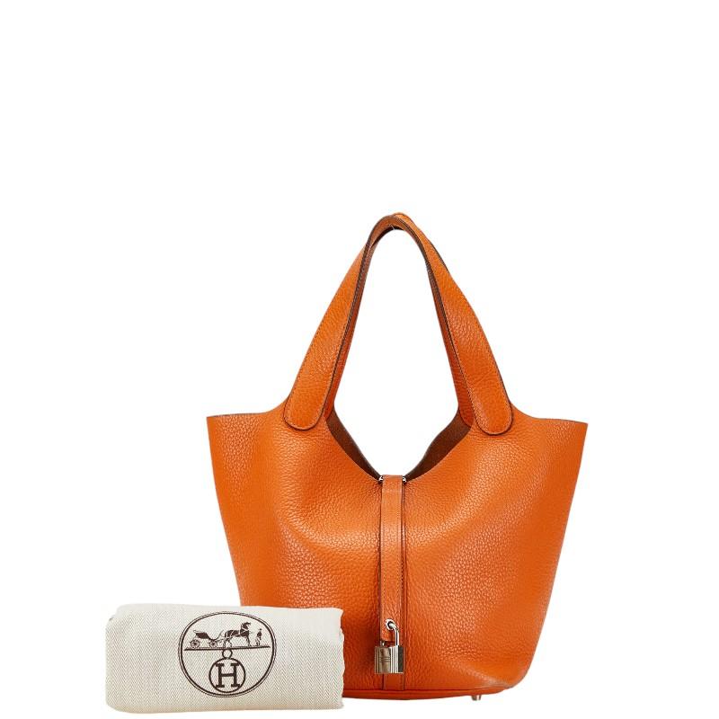 HERMES（エルメス） ピコタンロック MM ハンドバッグ オレンジ
