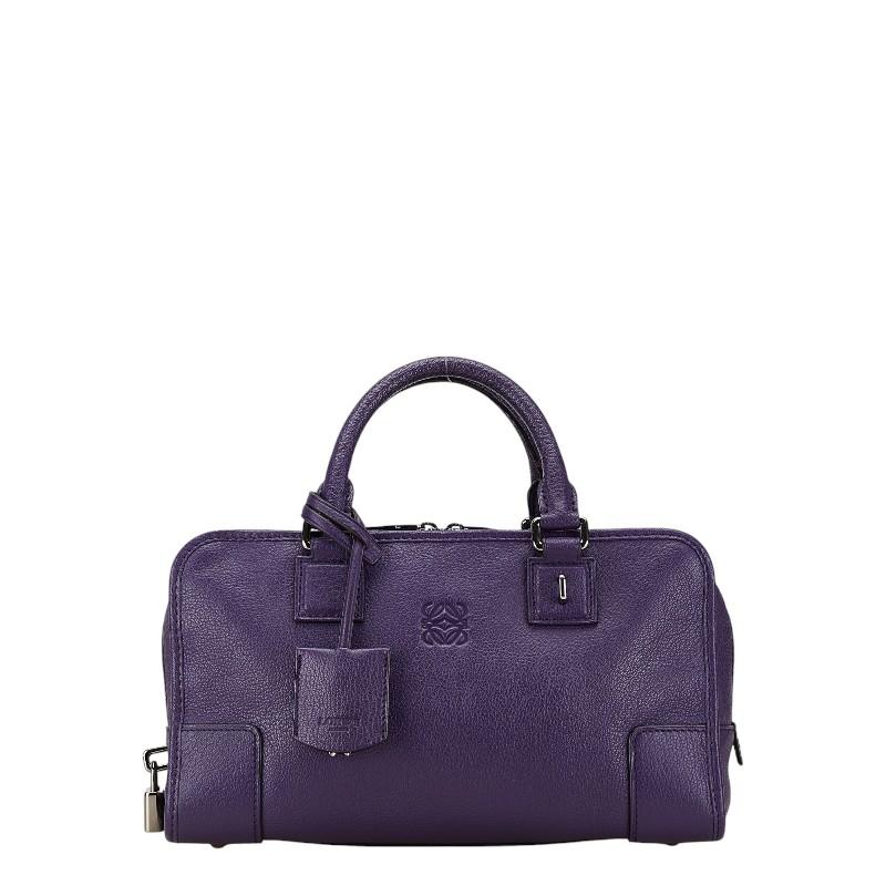 LOEWE ロエベ アマソナ28 ハンドバッグ パープル グレインカーフ LOEWE ロエベ アマソナ28 ハンドバッグ パープル グレインカーフ