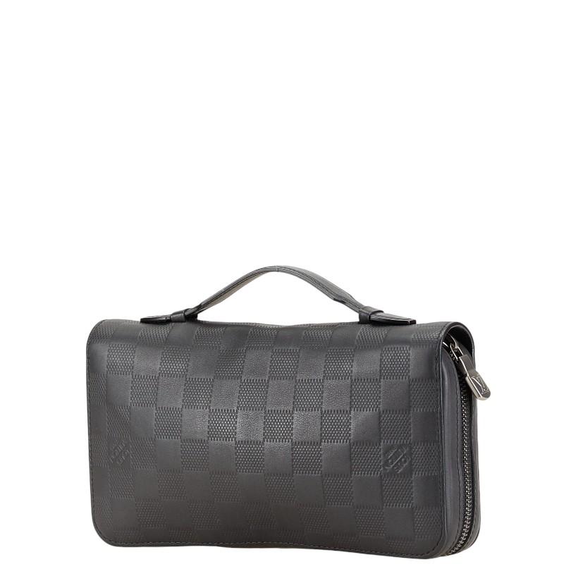 【美品】LOUIS VUITTON ルイヴィトン N61254 ハンドバッグ　トラベルケース　ラウンドファスナー ジッピー XL ダミエアンフィニ 長財布（小銭入れあり） ダミエ・アンフィニ レザー オニキス メンズ 現行品 LOUIS VUITTON（ルイ・ヴィトン） ルイ ヴィトン ダミエ アンフィニ