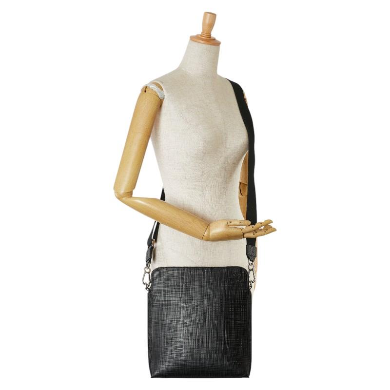 LOEWE ロエベ アナグラムロゴ ゴヤ ショルダーバッグ ブラック PVC 