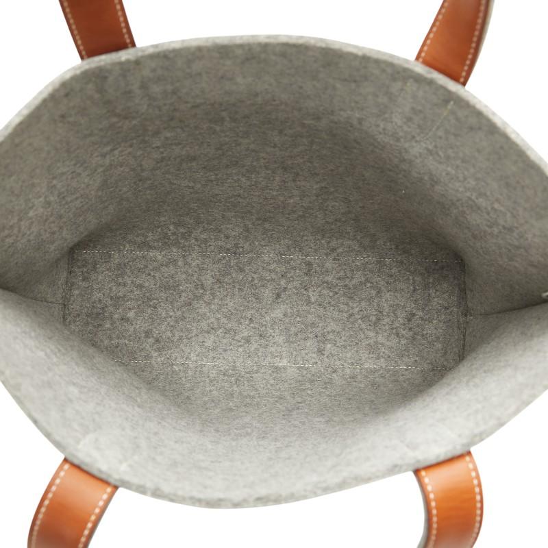エルメス HERMES カバリコル カバン トートバッグ 肩掛け ショルダーバッグ フェルト P□刻 グレー HERMES（エルメス） カバリコル トートバッグ ショルダーバッグ