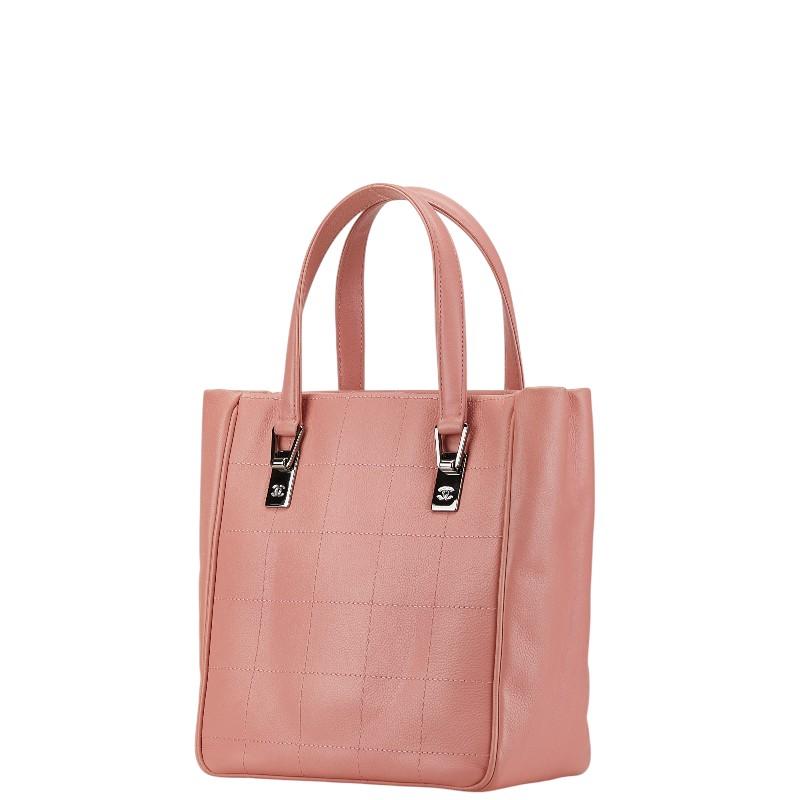 シャネル チョコバー トートバッグ ピンク キャビアスキン レディース CHANEL 【中古】 CHANEL（シャネル） チョコバー トートバッグ ピンク キャビアスキン