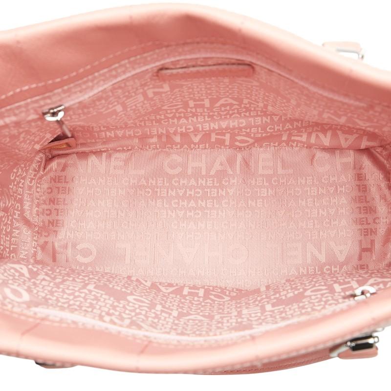 CHANEL シャネル チョコバー トートバッグ ピンク キャビアスキン 
