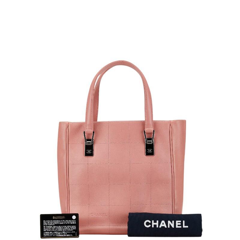 CHANEL（シャネル） チョコバー トートバッグ ピンク キャビアスキン