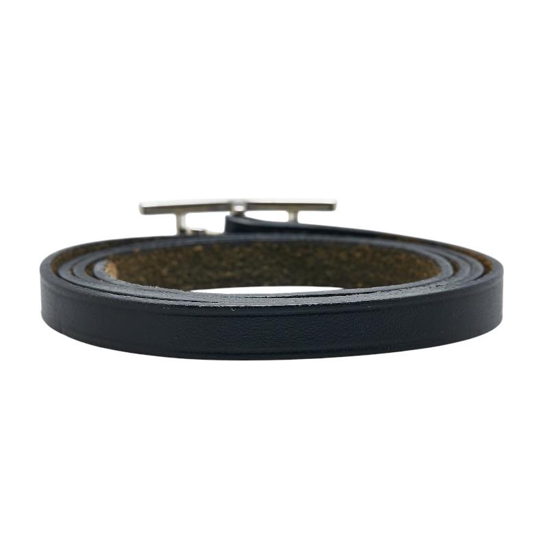 HERMES（エルメス） アピ3 ロング ブレスレット ブラック レザー