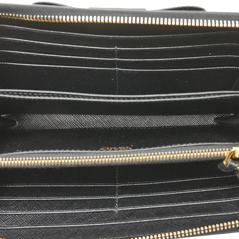 PRADA プラダ リボン ラウンドファスナー 長財布 1ML506 ブラック  