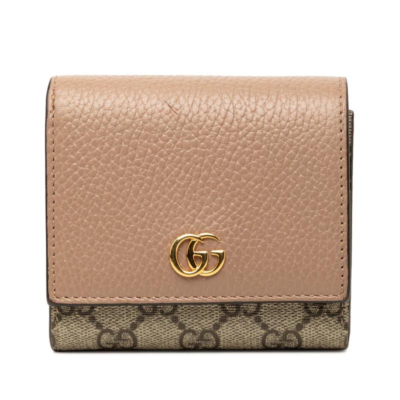 GUCCI（グッチ） GGマーモント GGスプリーム 二つ折り財布 598587
