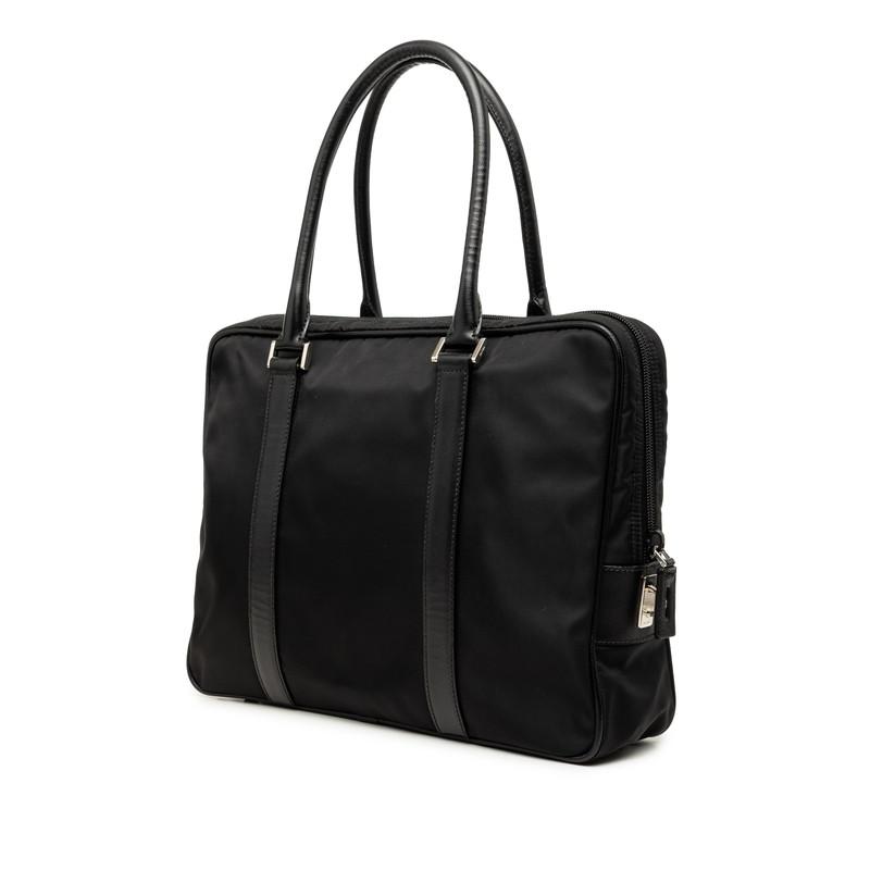【PRADA】ビジネスバッグ　三角ロゴプレート　ナイロン　ブラック PRADA（プラダ） 三角ロゴプレート ビジネスバッグ ブリーフケース