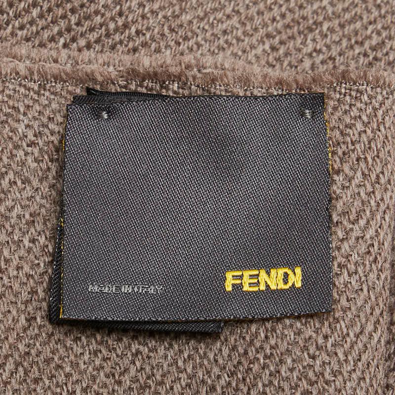 FENDI（フェンディ） FF柄 マフラー ブラウン ウール レディース