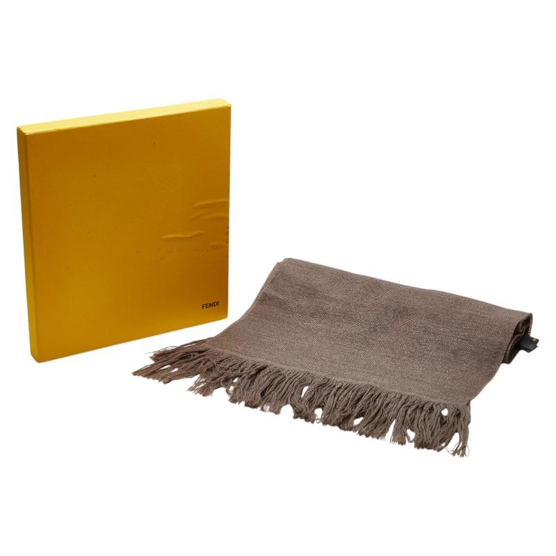 FENDI（フェンディ） FF柄 マフラー ブラウン ウール レディース