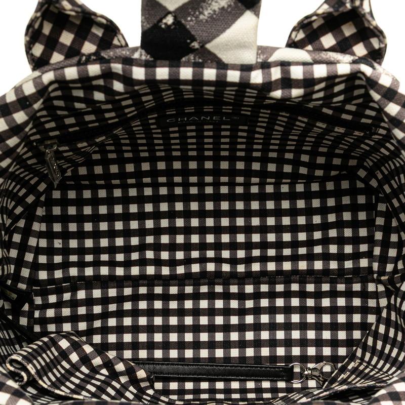 CHANEL ショッピングトート 美品 チェック柄 黒白 非売品 ハンド CHANEL（シャネル） クルーズライン ギンガムチェック ココマーク