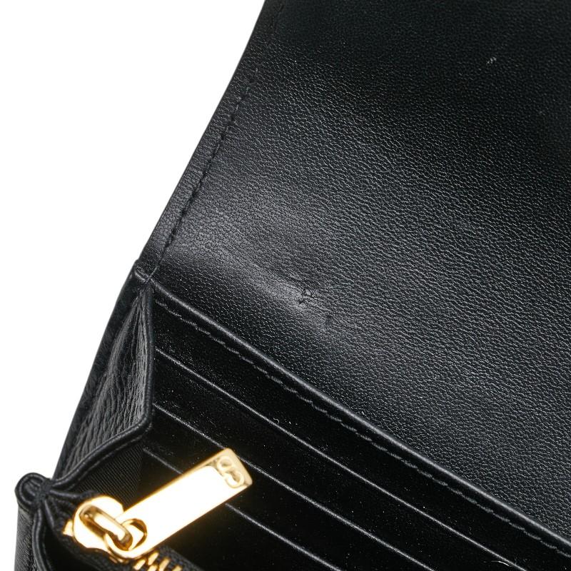 Christian Dior レディーディオール カナージュ CDロゴ 長財布 ディオール CDロゴ カナージュ 長財布 ブラック レザー レディース