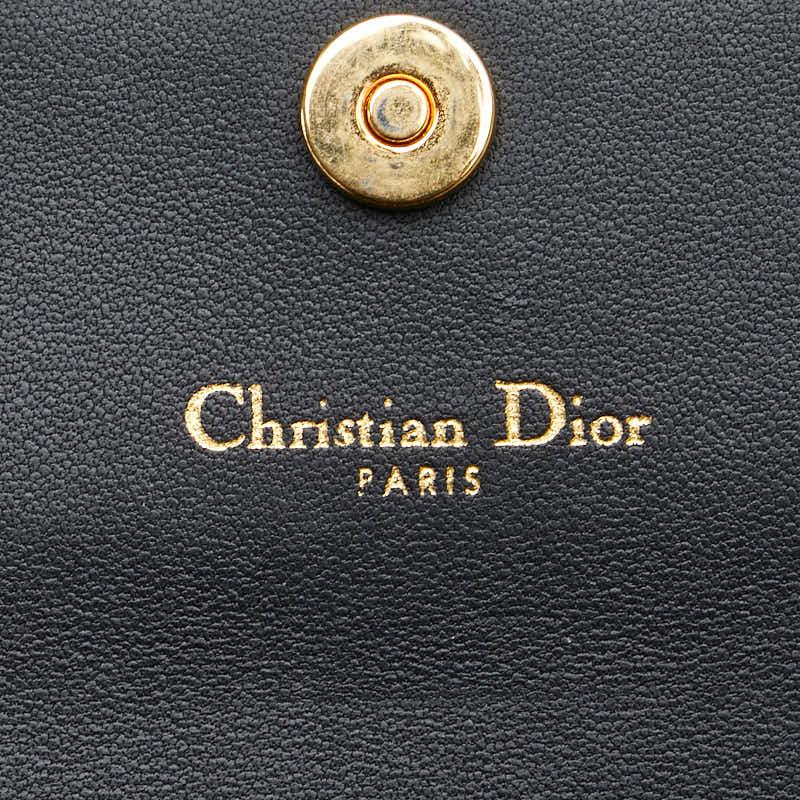 Christian Dior レディーディオール カナージュ CDロゴ 長財布 ディオール CDロゴ カナージュ 長財布 ブラック レザー レディース