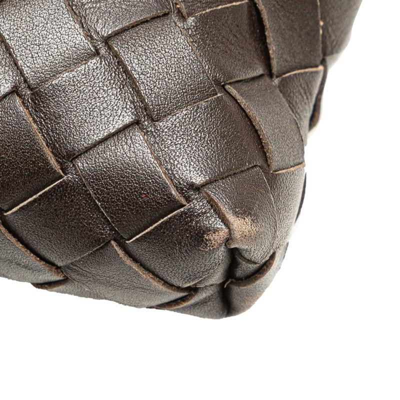 ボッテガヴェネタ イントレチャート 斜め掛け ショルダーバッグ 172736 ブラウン レザー メンズ BOTTEGAVENETA 【中古】_4