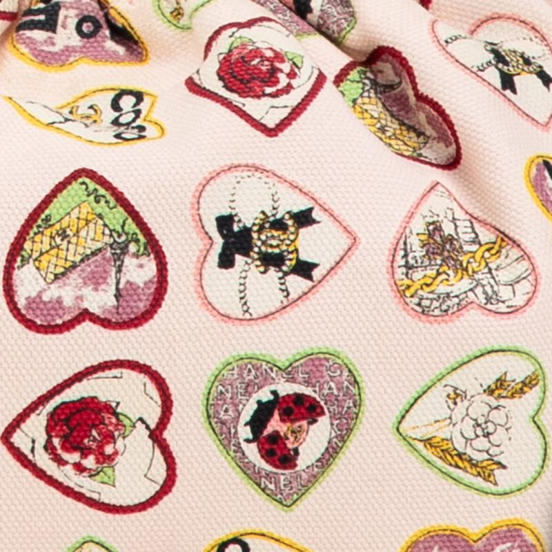 シャネル バレンタイン ココマーク チェーン ミニハンドバッグ ピンク レッド マルチカラー キャンバス レディース CHANEL 【中古】 CHANEL（シャネル） バレンタイン ココマーク チェーン ミニ