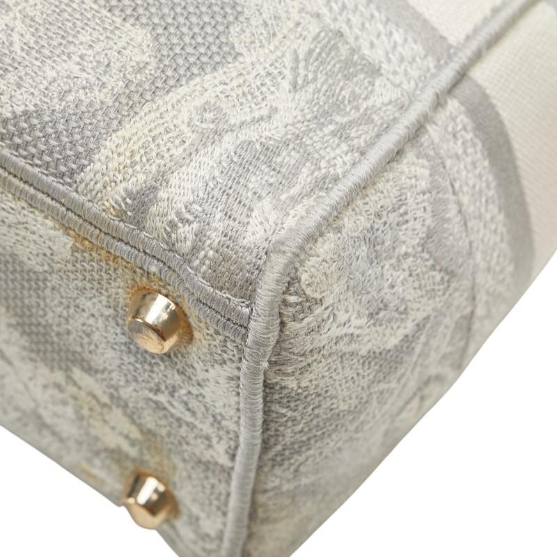 ディオール レディディオール エンブロイダリー ハンドバッグ ショルダーバッグ 2WAY グレー ホワイト キャンバス Dior 【中古】 ディオール レディディオール エンブロイダリー ハンドバッグ