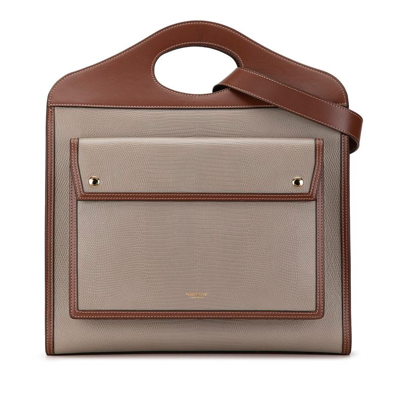 美品バーバリー トップステッチ クロコ型押し ハンド/ショルダーバッグ 2WAY BURBERRY バーバリー トップステッチ クロコ型押し ハンドバッグ