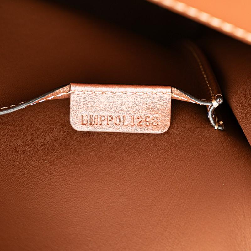 【美品】バーバリー　オフショルダートップ BURBERRY（バーバリー） トップステッチ クロコ型押し ハンドバッグ