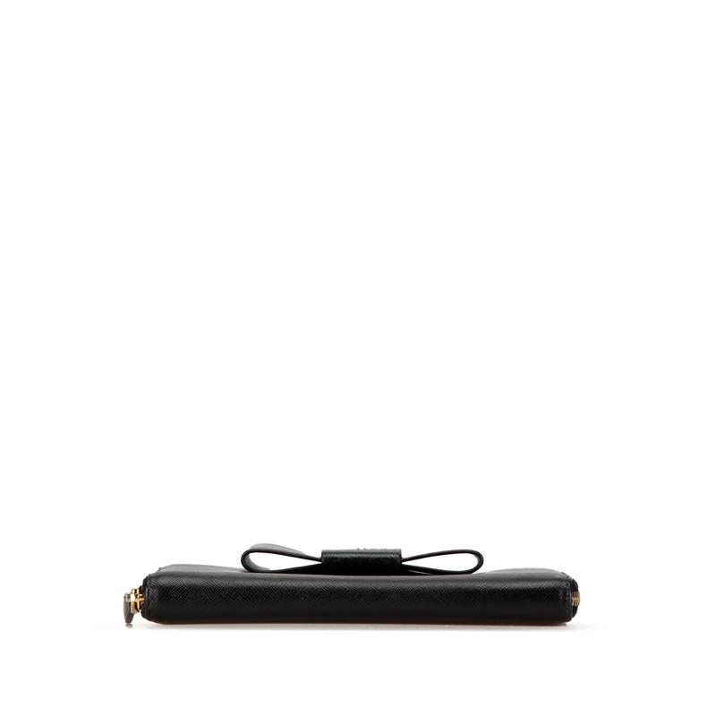 PRADA プラダ リボン ラウンドファスナー 長財布 1M0506 ブラック  