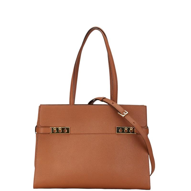 DELVAUX タンペートGM ハンドバッグ ショルダーバッグ 2WAY タン 