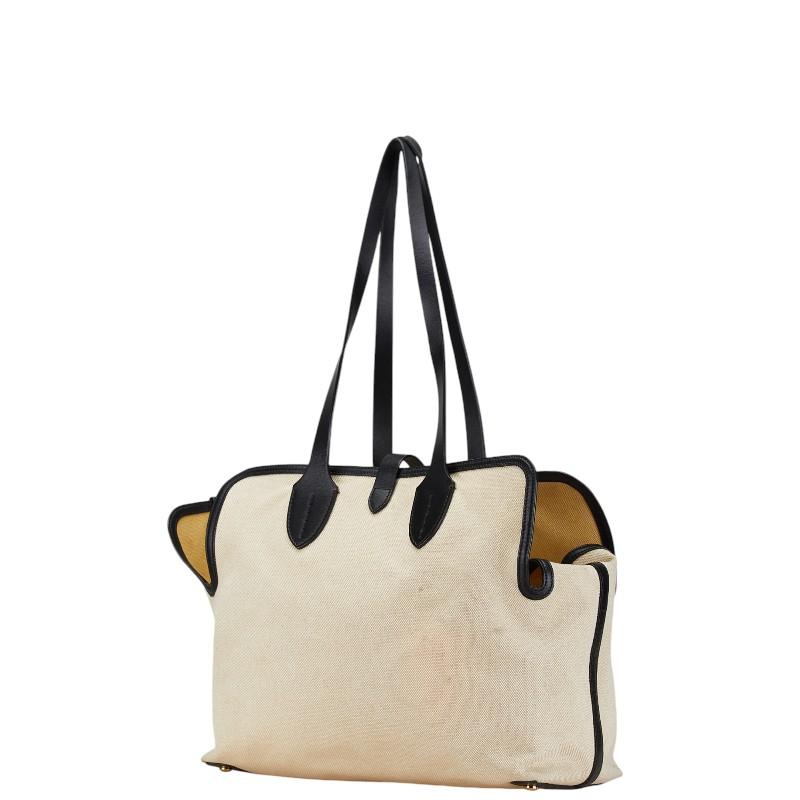 【関税込み】☆Burberry☆ ロゴ キャンバス レザー トートバッグ BURBERRY バーバリー ロゴ トートバッグ キャンバス レディース